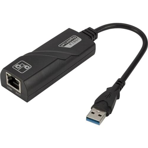 USB 3.0 Gigabit Ethernet Network Adapter USB to RJ45 Lan 10/100/1000Mbps Wired Network Card for Windows 7/8/10 XP PC Laptop