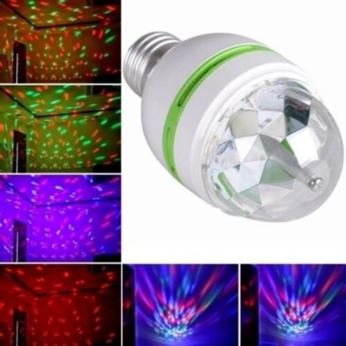 E27 3W Auto Rotating RGB LED Bulb Stage DJ Light Disco Party Lamp Home Decoration Led Party Neon Party