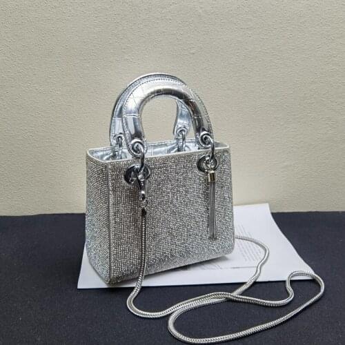 Handbag Womans New 2021 Diamond Inlaid With Diamond Man Diamond Dai Princess Bag Diagonal Chain Womens Bag Tassel Tote