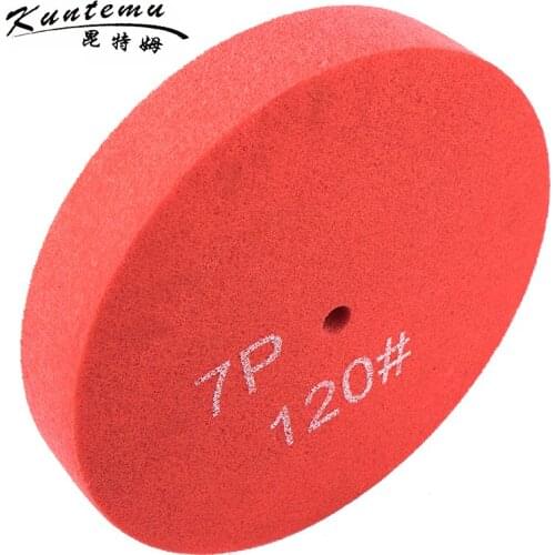 1PC 300mm Grit 120 Red Fiber Polishing Wheel With 7P For Metal Polishing