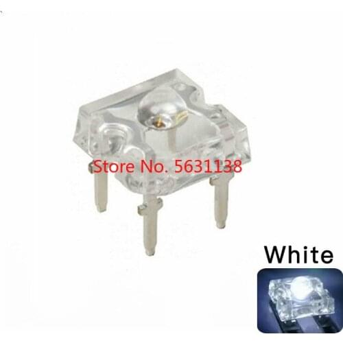 100pcs F3 3mm Piranha White LED Super Flux 20mA Transparent Ultra Bright Round Head Water Clear Lamp Light Beads chip led power