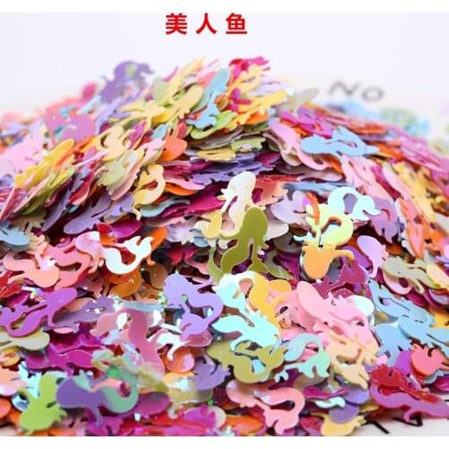 12mm mix colors Glitter Sequins Mermaid shape Mix Pailletten PVC Sqeuin Loose Colorful Lentejuelas DIY Paillette Decor 10/20/50g