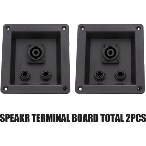 2PCS SPEAKER TERMINAL BOARD 109x99mm Plastic Stage Loudspeaker Jack Socket Board with Speakon Connector 1/4" Phone Jack HiFi DIY