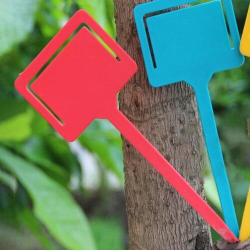 20Pcs T-type Gardening Waterproof Labels Tree Plant Markers Tags with Card Slot