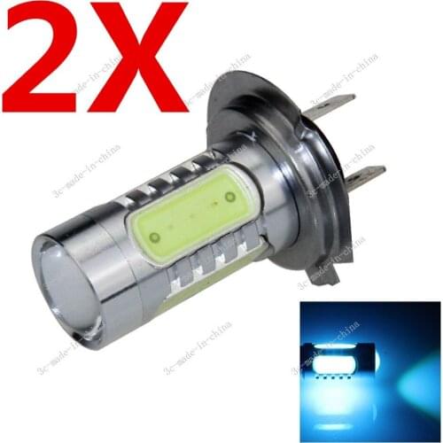 2X 5 COB LED H7 Bulb Ice Blue Fog Light Parking Lamp Foglight PX26d 7.5W