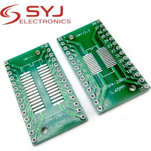 5pcs/lot TSSOP28 SSOP28 SOP28 to DIP28 Transfer Board DIP Pin Board Pitch Adapter In Stock