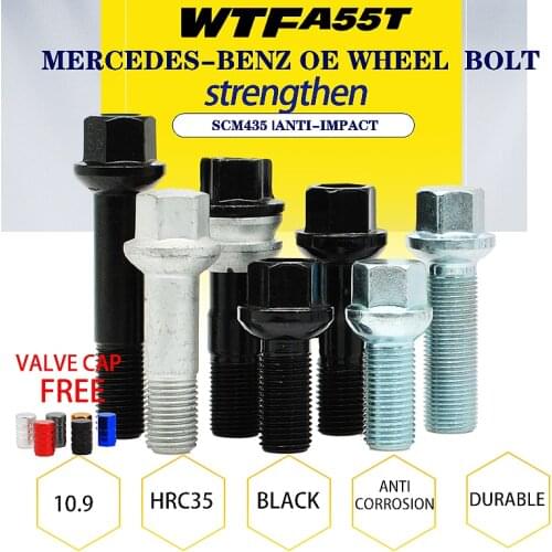 5PCSAUTO WHEEL OE LUG BOLTS FOR MERCEDES BENZ A B C E S G GLK GLC M ML M14*1.5 REMARK CAR MODEL AND THREAD LENGTH