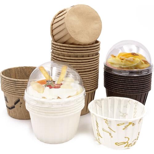 50pcs Cupcake Paper Cup Oilproof Cupcake Liner Baking Cup Tray Case Wedding Party Caissettes Golden Muffin Wrapper Paper