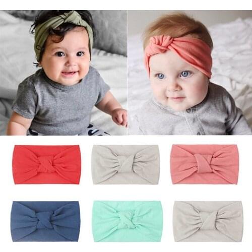 Spring Autumn Baby Headband Soft Elastic Baby Girl Headbands Solid Color Kids Knit Hair Bands Baby Girls Hair Accessories