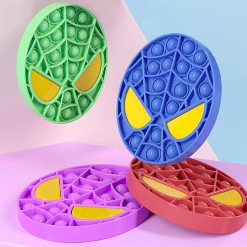 Disney Spiderman Anti Stress Finger Stress Reliever Fidget Toy Adult Child Simple Stress Toys Cartoon Anime Decompression