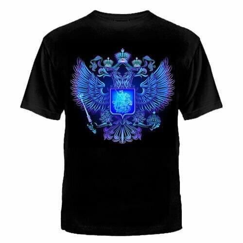 TSHIRT RUSSIAN THE COAT OF ARMS OF RUSSIA IS NEON ARMY FORCE MILITARY CLOTHING