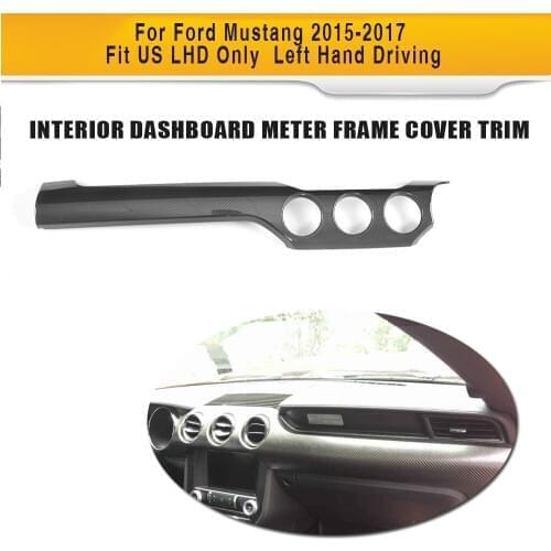 DRY Carbon Interior Dashboard Meter Frame Cover Trim for Ford Mustang GT Coupe 2 Door 2015-2017 Fit US Only Left Hand Driving