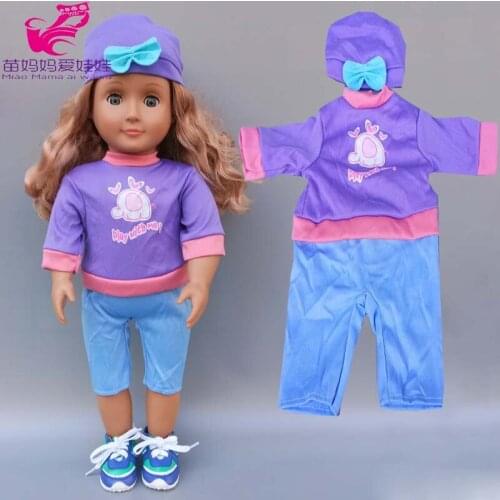 43cm Baby Doll boy rompers clothes 40cm doll clothes children girl toys wears children girl birthday gift