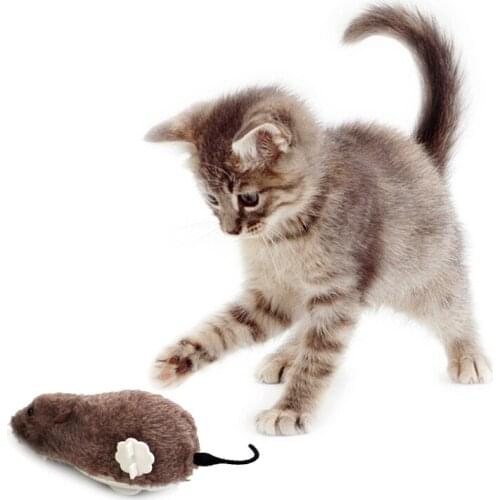 Creative Clockwork Plush Mouse Toys Cat Dog Playing Toys Gifts Funny Interactive Kitten Prank Classic Mice Pet Toys Accessories