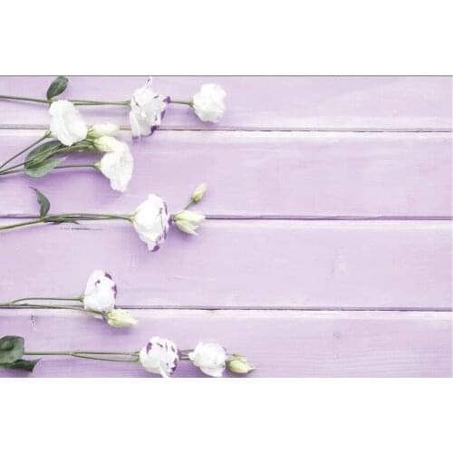 Mauve Wooden Board Backdrop White Rose Background Birthday Wedding Holiday Baby Shower Party Decor Photo Booth Studio Props