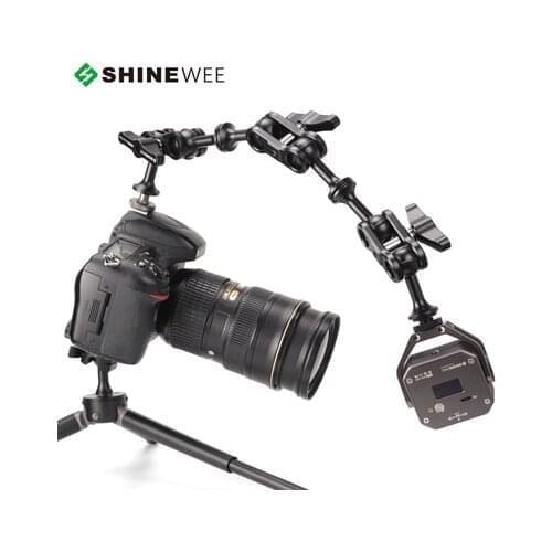 Multi-Function Dual Ball Head Hot Shoe Magic Arm Mount Adapter 360degree ball head with 1/4'' screw for Sony Canon Nikon Camera