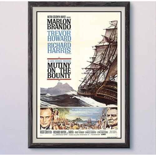 N212 MUTINY ON THE BOUNTY Vintage Classic Movie Wall Silk Cloth HD Poster Art Home Decoration Gift