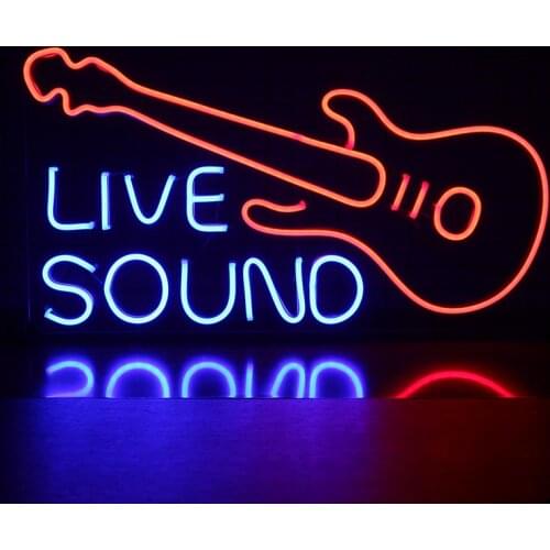 Custom Neon Sign Acrylic Handcrafted Light Live Sound Music GuitarParty Bar Beer Club Party Business Gift Artwork Decor Room