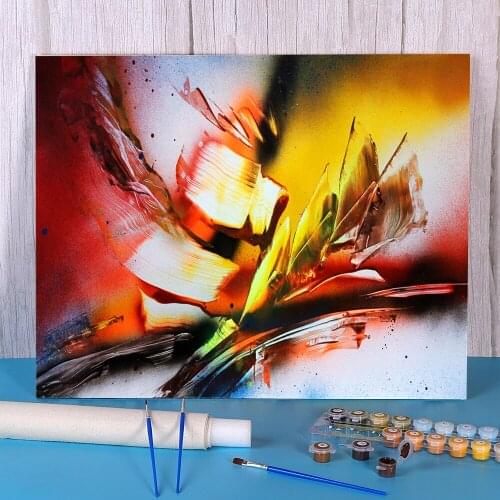 Landscape Autumn. Association Coloring By Numbers Painting Package Acrylic Paints 50*70 Canvas Painting Home Decor For Art