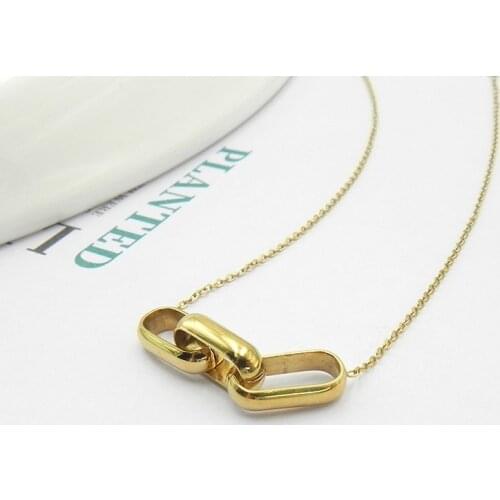 PINSHANG womens necklaces fashion 2020 Stainless steel jewelry women chain on neck Gifts for the new year necklace Chain Choker