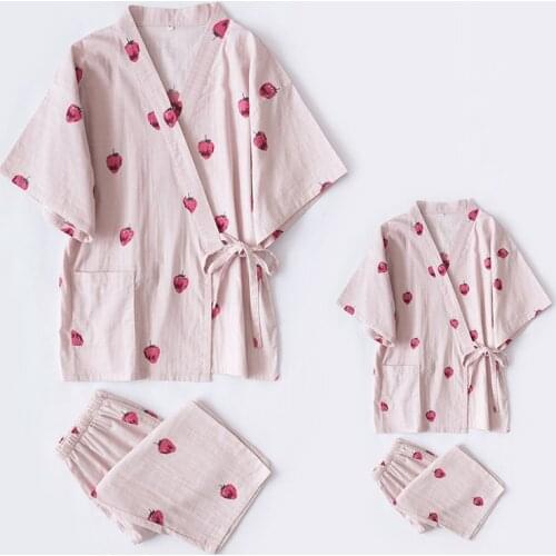 Girls pajamas clothes summer Children Japanese pajamas spring summer short-sleeved kimono unicornio pyjamas kids