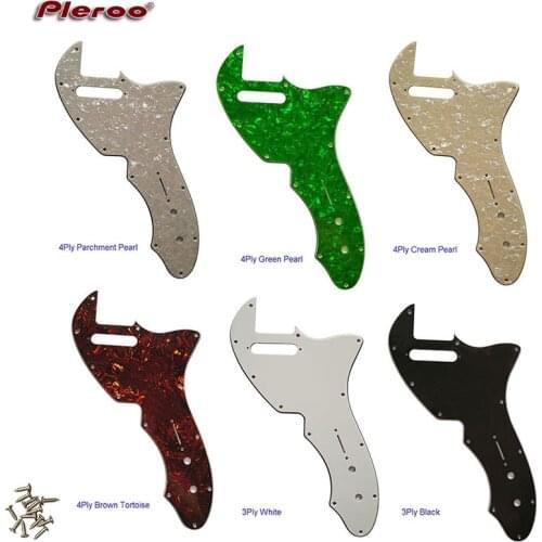 Pleroo Custom Guitar Parts - For US Tele 69 Thinline Guitar Pickguard Scratch Plate, Multicolor Choice