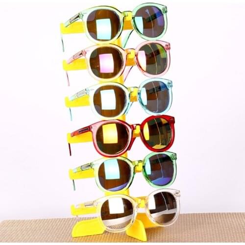 Jewelry Organizer Stand 6Pair Plastic Sunglasses Eyeglass Glasses Frame Rack Display