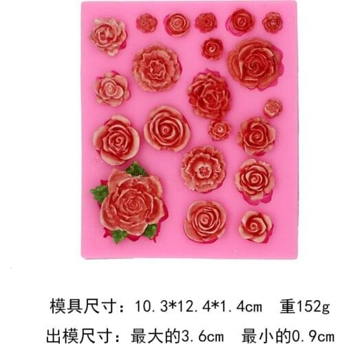 Size rose 21 hole set aromatherapy plaster Mould Soap Mould Chocolate Decorative Mould P1362