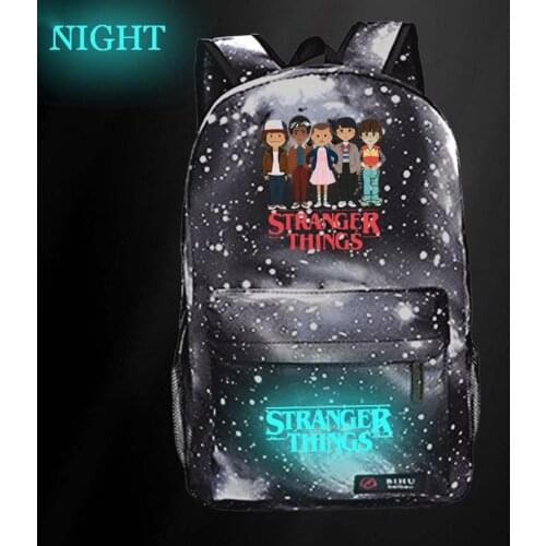Stranger Things Luminous Backpack Men Women Backpack Boys girls Bookbag teens Laptop Backpack Travel Bags back to School Mochila