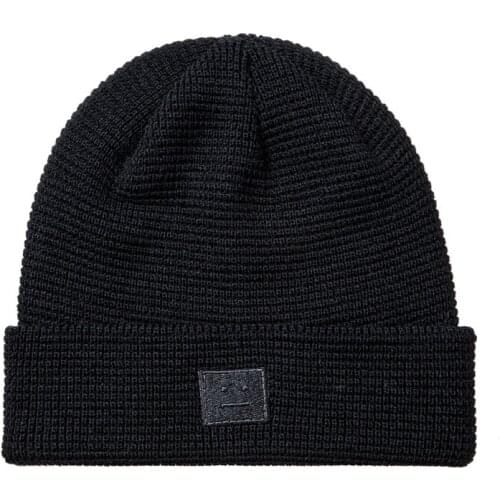 Square Smiley Beanies Winter Hats For Men Women Ladies Acrylic Cuffed Skull Cap Knitted Hip Hop Casual Skullies Outdoor Harajuku