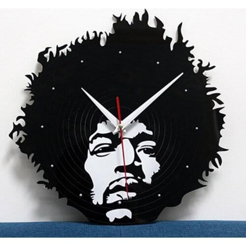 Modern Design Wall Clock Jimmy Hendrick Clocks 3D Stickers Vinyl Record Wall Watch Home Decor Silent 12 inch