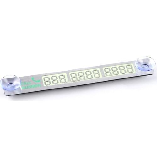 Luminous Phone Number Plate Magnet Car Parking Card Stickers 15*2cm Car DIY Gold Luminous Interior Accessories Car Truck Parts
