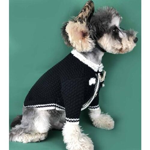 Luxury Dog Sweater for Small Dogs Letter Print Fashion Clothes for French Bulldog Winter Coat Pug Puppy Sweaters Dropshipping