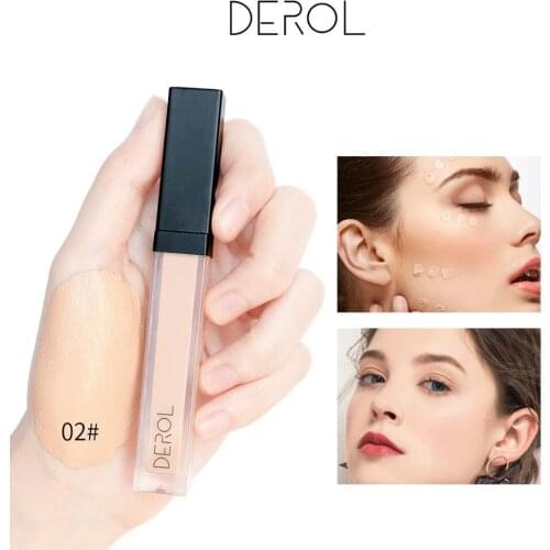 DEROL Liquid Concealer Full Coverage Concealing Long Lasting Face Scars Acne Cover Smooth Moisturizing Makeup