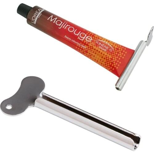 Stainless Iron Metal Tube Toothpaste Hair Color Dye Cosmetic Oil Paint Squeezer