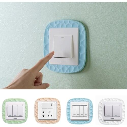 1PC Cartoon Silicone Switch Cover Luminous Home Decoration Fluorescent Switch Protective Case Switch Panel 3D Stickers for Home