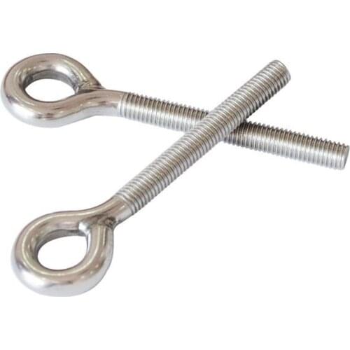 10PCS/LOT M4 M5 M6 M8 M10 M12 M16 304 Stainless Steel Lifting Eye Bolts Round Ring Screw Bolt