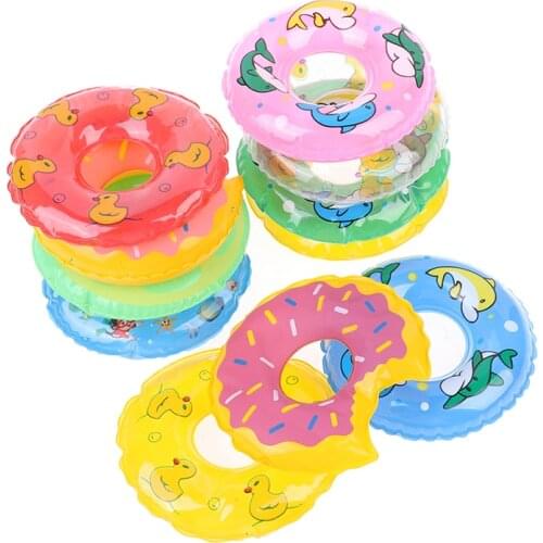 2Pcs Mini Doll Swimming Buoy Ring Toy Dollhouse Summer Doll Swimming Ring Toys Mini Float Lifebelt Toy