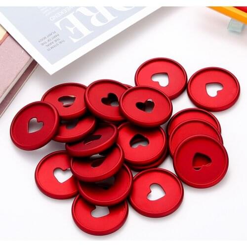 35MM Mushroom Plastic Binding Buckle Notebook Binder Ring Red Matte DIY Planner Binder Disc 360 Degree Foldable School Supplies