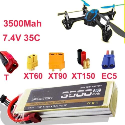 High rate LIPO battery 2s 35c 7.4v 3500mah aeromodeling aircraft li-poly battery 35C low resistance rechargeable fpv battery