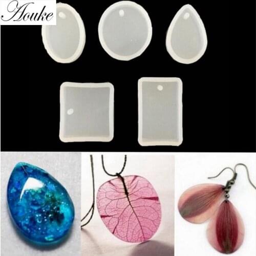 5PCS different Shape Silicone Rubber mould for Handmade bracelet manual Ring PU epoxy UV doming resin adhesive diy handcraf