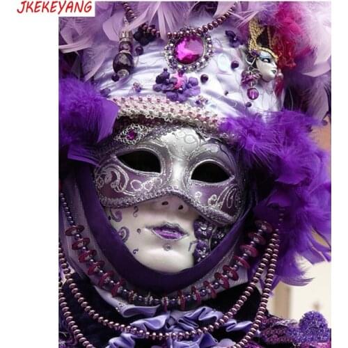 5D DIY square/round Diamond painting Beautiful venetian mask Cross Stitch Diamond Embroidery Pattern Rhinestone J1830