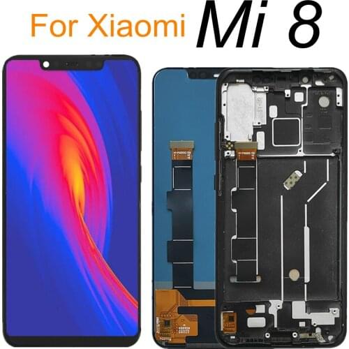 6.21" TFT LCD With Frame For Xiaomi MI Mi8 Mi 8 LCD Display Touch Screen Digitizer Assembly Replacement