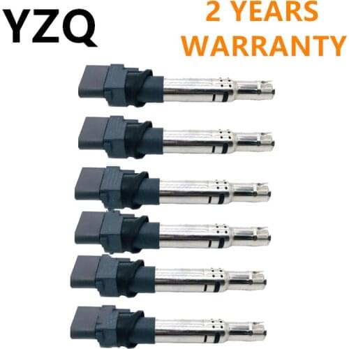 6PCS 022905100B Ignition Coils For VW Passat Touareg Phaeton Golf Audi A3 TT Q7 Skoda Seat Porsche 022 905 715 95560210103 3.2L