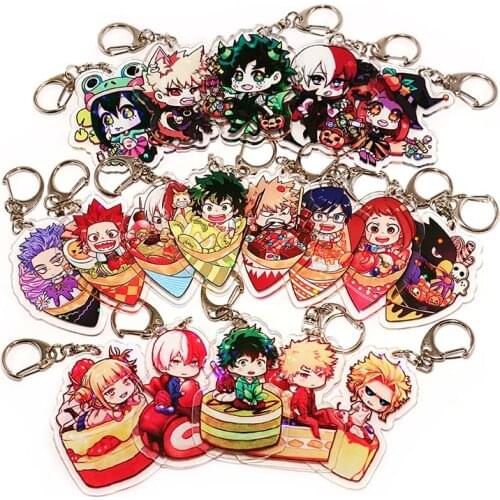 Anime My Hero Academia Bag Figures Pendant Accessories Keyring Fahsion Car Key Chain Cute Acrylic Keychain Cosplay