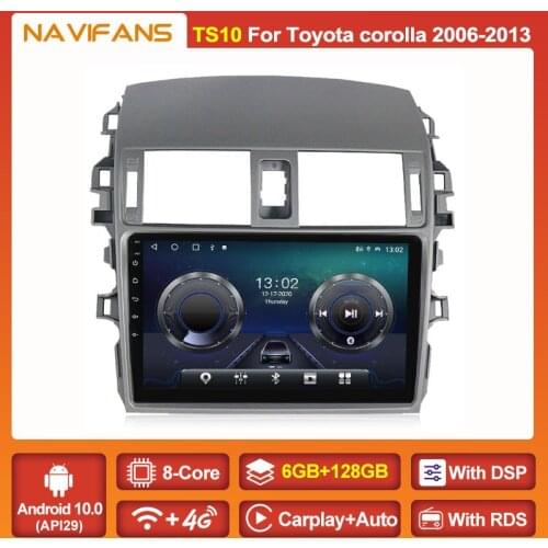 API30 6G+128G Car Radio Stereo For Toyota Corolla 10 E140 E150 2006 - 2013 Multimedia Video Player Navigation GPS Android 11 DSP