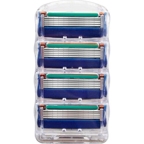 4pcs/lot Excellent Shaving 5 Layers Razor Blades Compatible for Gillette Fusion For Men Face Care or Mache 3