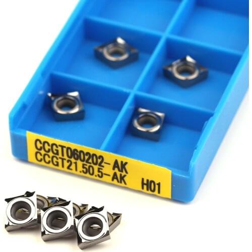 CCGT060202 AK H01 CCGT060204 AK H01 CCGT060208 AK H01 KORLOY Aluminum turning tool Carbide insert milling insert cnc lathe tools