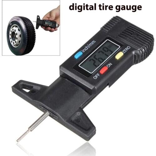 0-25mm Digital Car Tire Depth Thread Gauge Color Indicator Auto Wheel Diagnostic Tool Meter Measurer Handheld Tire Accessories