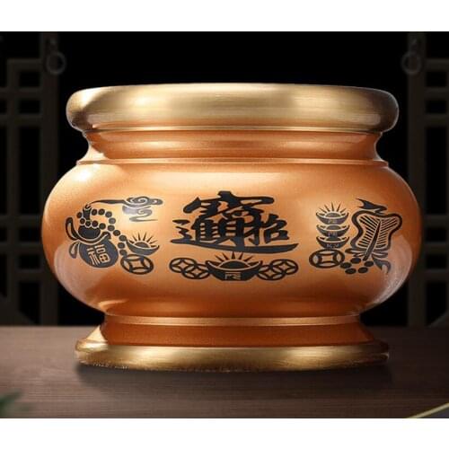 Lotus pure copper incense burner household incense incense burner to worship Buddha Goddess of mercy hall supplies